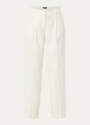 Claudia Sträter High waist loose fit pantalon in wolblend met steekzak...