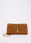 Marc Jacobs The Dual Mini crossbodytas van kalfssuède met verstelbare ...