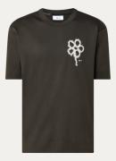 NN.07 Pedro T-shirt met bloemborduring
