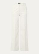 River Woods High waist wide fit pantalon met steekzakken