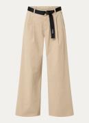 10DAYS High waist wide fit chino met ceintuur