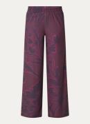 Claudia Sträter High waist wide fit broek met bloemenprint