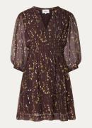 ba&sh Kanissa mini tuniekjurk met print en smockwerk