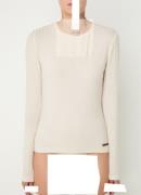 Moscow Longsleeve met ribstructuur en logoborduring