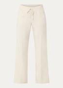 OPUS Malotta high waist wide fit broek in linnenblend