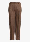 Ralph Lauren High waist straight fit cropped pantalon met ruitdessin