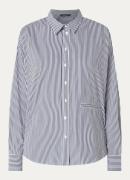 River Woods Blouse met streepprint en paspelzak