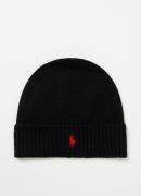 Ralph Lauren Muts van wol met logoborduring