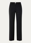 BRAX Maine mid waist straight fit pantalon in scheerwolblend met paill...