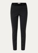 BRAX Lillyth high waist slim fit broek met pied-de-poule dessin