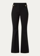 NIKKIE Lancastero high waist flared fit pantalon met sierknopen