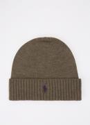 Ralph Lauren Muts van wol met logoborduring