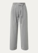 Fabienne Chapot Charlie high waist wide fit pantalon met krijtstreep e...
