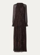 ba&sh Smoky maxi jurk met smockwerk en dierenprint