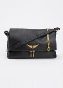 Zadig&Voltaire Rocky II schoudertas van leer met logo