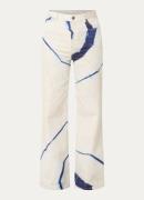 Sandro High waist wide leg jeans met print