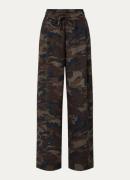 Essentiel Antwerp Itchy high waist loose fit pantalon met camouflagepr...