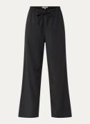 OLAF High waist flared fit pantalon met steekzakken