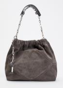 ba&sh June M schoudertas van suède met verstelbare schouderriem