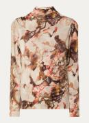 Claudia Sträter Top met print en opstaande kraag