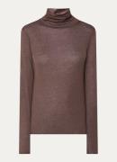 Claudia Sträter Fijngebreide top in kasjmierblend met col