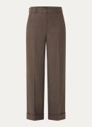 Claudia Sträter High waist wide fit pantalon met steekzakken
