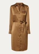 NIKKIE Lodi midi blousejurk van satijn