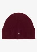 Maje Ribgebreide muts in kasjmierblend met logo