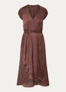 Zadig&Voltaire Randall midi jurk van satijn met asymmetrische zoom