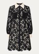 L.K.Bennett Yvette midi blousejurk met bloemborduring