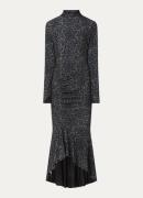 Essentiel Antwerp Ibys maxi jurk met panterprint en ruches