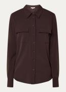 Expresso Blouse van travelstof met borstzakken