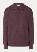 SAMSØE SAMSØE Caiden grofgebreide regular fit polo in wolblend