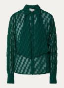 Aaiko Veronne semi-transparante blouse met strikkraag en structuur