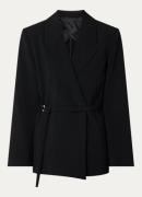 Selected Aila blazer in wolblend met ceintuur