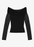 Reiss Angie off-shoulder top met mesh