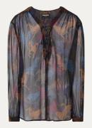 Zadig&Voltaire Jadys semi-transparante tuniek met print