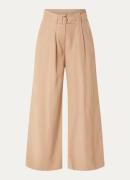 Claudia Sträter High waist loose fit pantalon met ceintuur