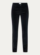 BRAX Shakira high waist skinny fit broek van fluweel