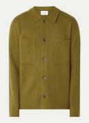 NN.07 Jonas regular fit overshirt van wol met borstzakken
