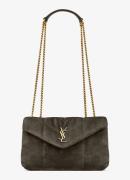 Saint Laurent Toy Puffer schoudertas van kalfssuède
