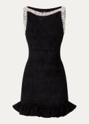 Sandro Mini jurk met imitatieparels en volant