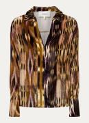 ba&sh Vany blouse van fluweel met print