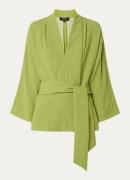 Claudia Sträter Tuniek met V-hals en strikceintuur