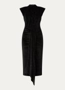 Essentiel Antwerp Inche midi jurk van fluweel met strass