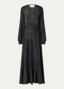 ba&sh Jenna fijngebreide maxi jurk in wolblend met lurex