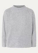 OPUS Top met opstaande kraag en print