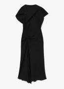 Reiss Saskia asymmetrische midi jurk met plooien