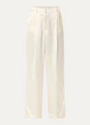 Malina Sarah high waist wide leg pantalon van satijn
