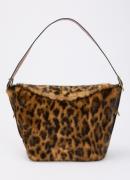 Zadig&Voltaire Jane Leo schoudertas van imitatiebont en details van le...